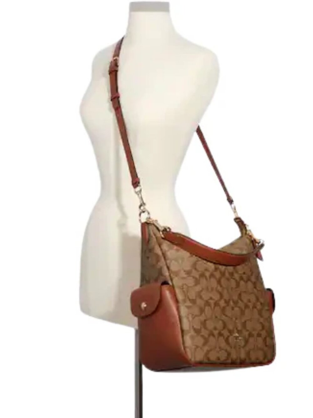 Coach NEW $478 Pennie Shoulder Bag In Signature Canvas NWOT - Picture 2 of 16